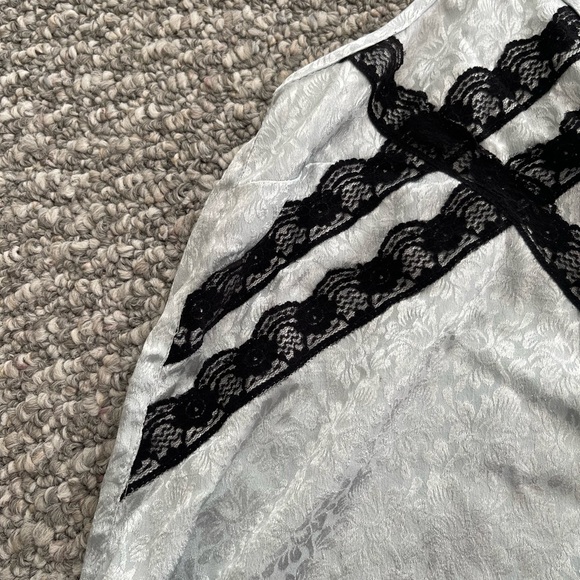 RIVER ISLAND SIZE SMALL SEXY CUTE PAJAMA SET WITH LACE BLACK TRIM - Picture 6 of 7